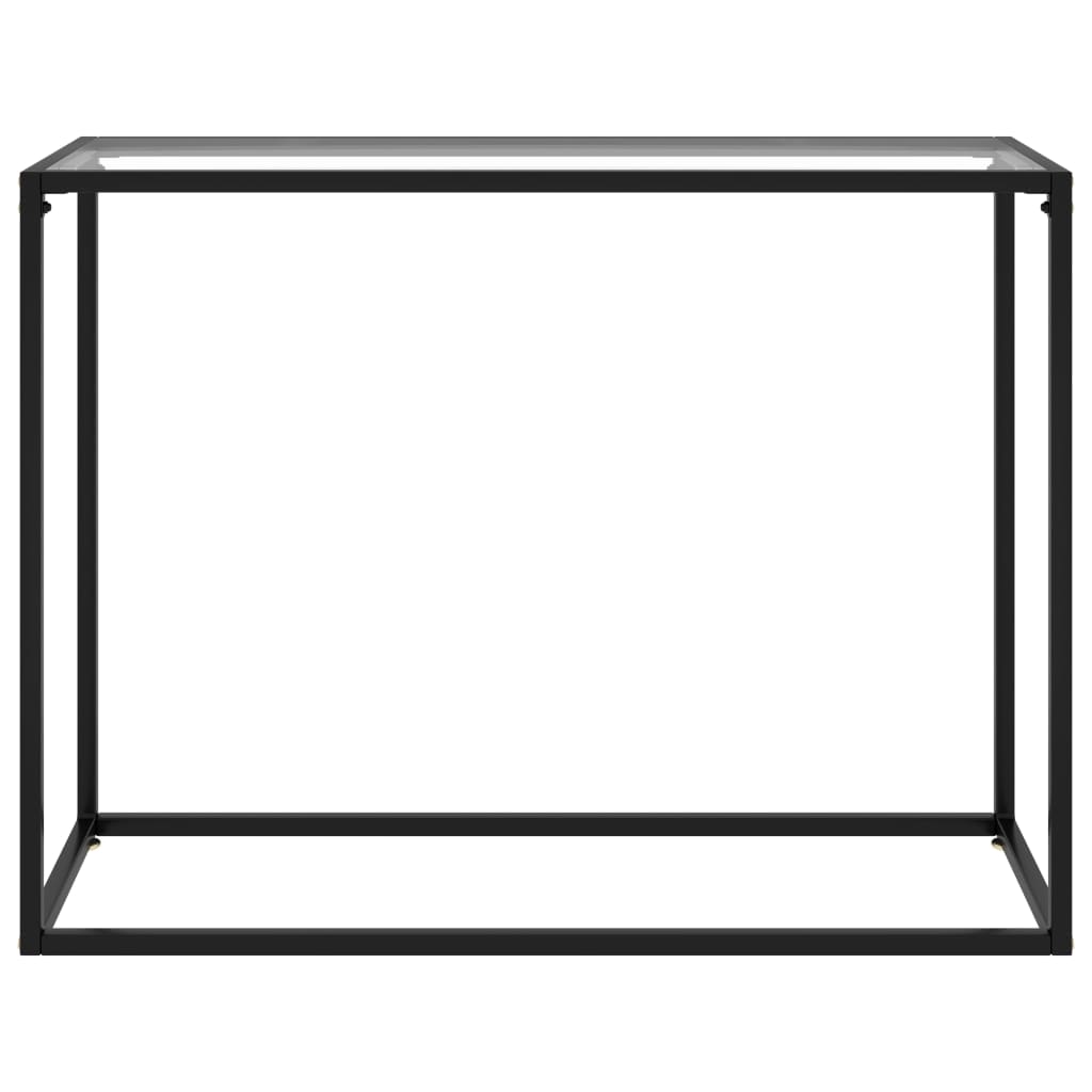 Transparent console table 100x35x75 cm tempered glass
