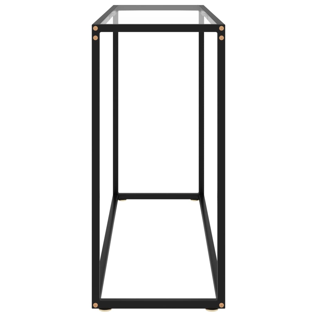 Transparente Konsolentabelle 100x35x75 cm getemperter Glas
