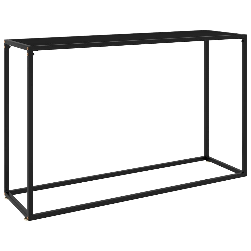 Black console table 120x35x75 cm tempered glass