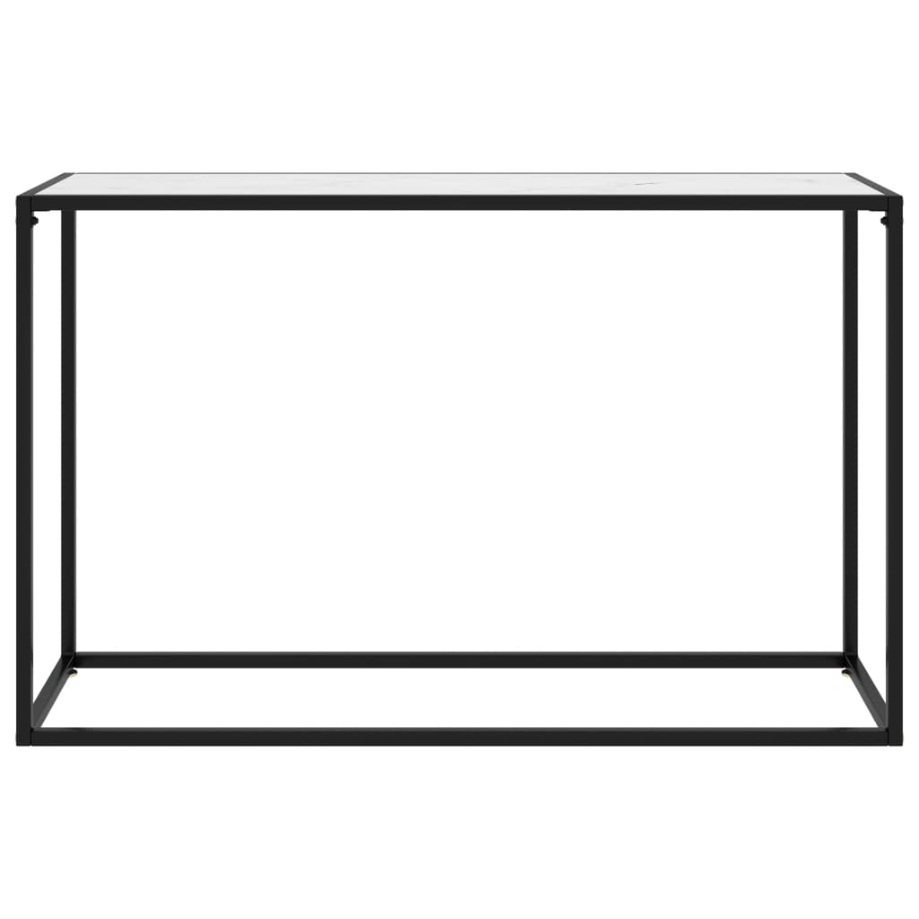 White console table 120x35x75 cm tempered glass