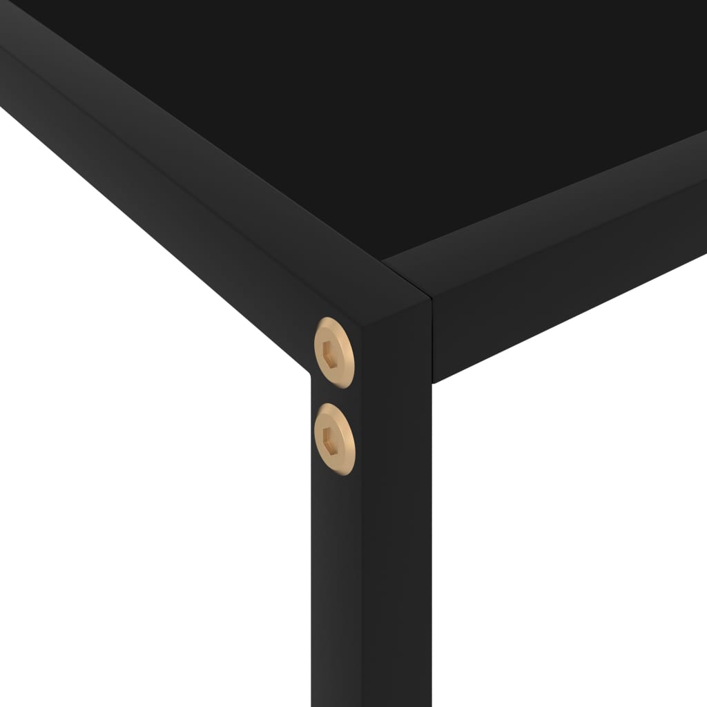 Table console Noir 60x35x75 cm Verre trempé