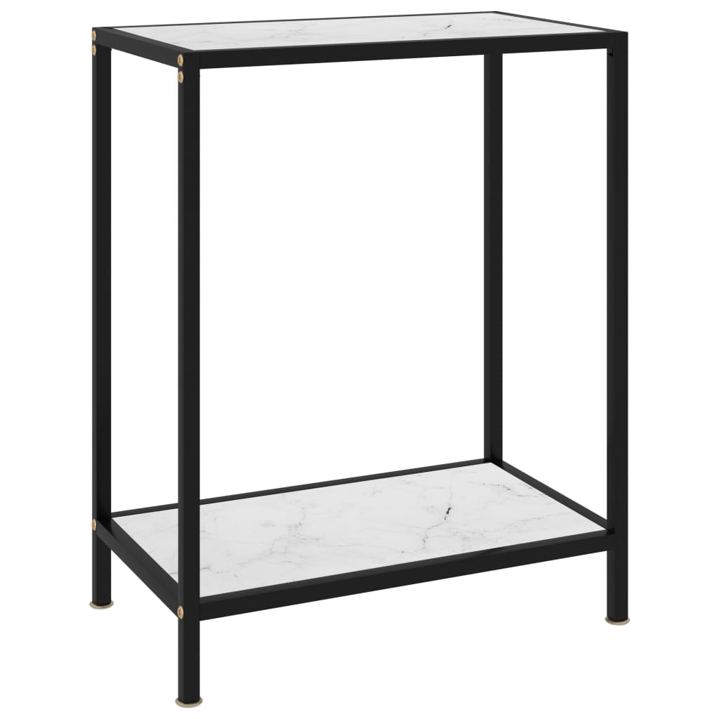 White console table 60x35x75 cm tempered glass