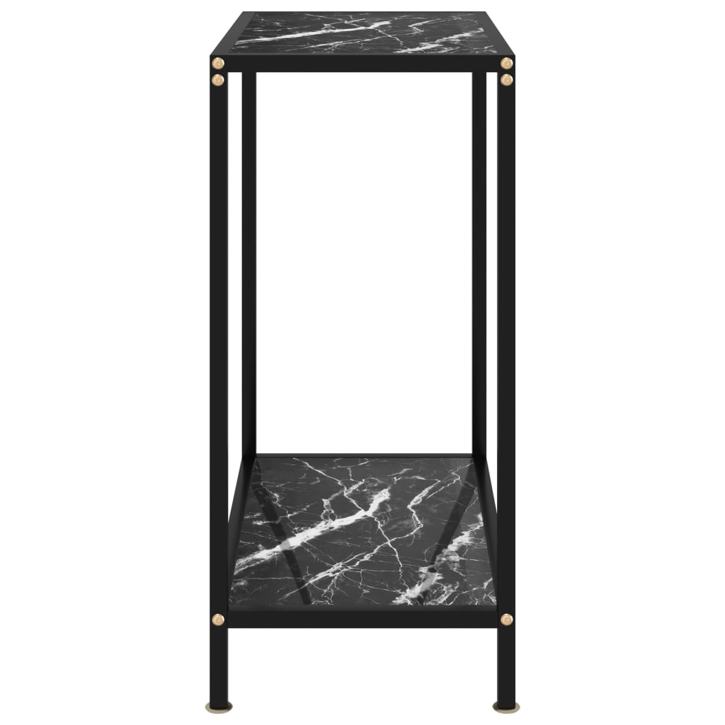 Black console table 60x35x75 cm tempered glass