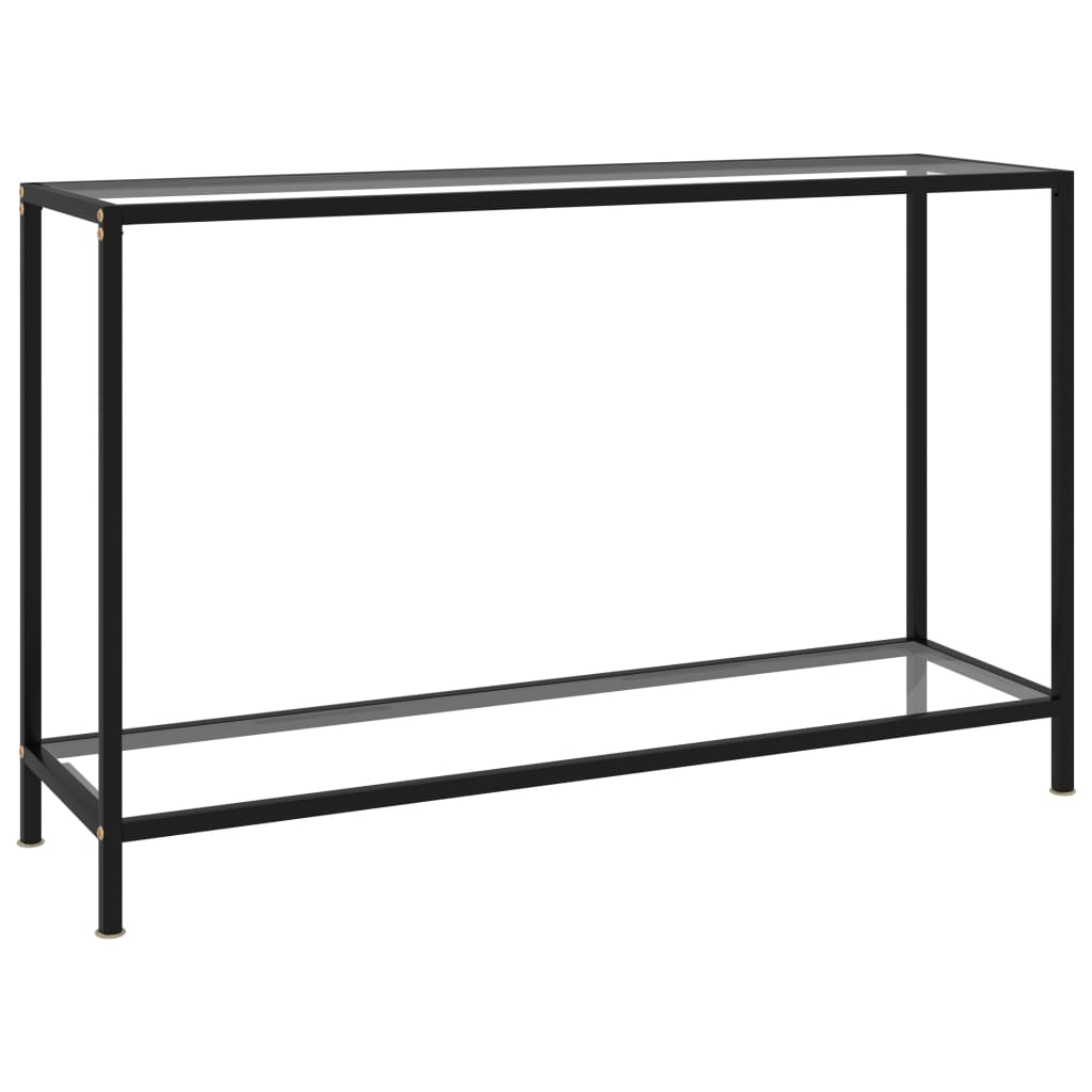 Transparent console table 120x35x75 cm tempered glass