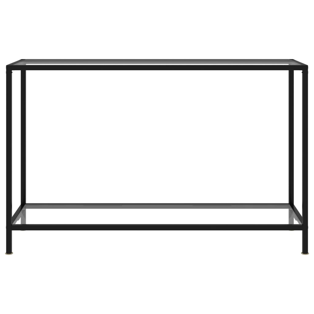 Transparente Konsole Tabelle 120x35x75 cm getemperter Glas
