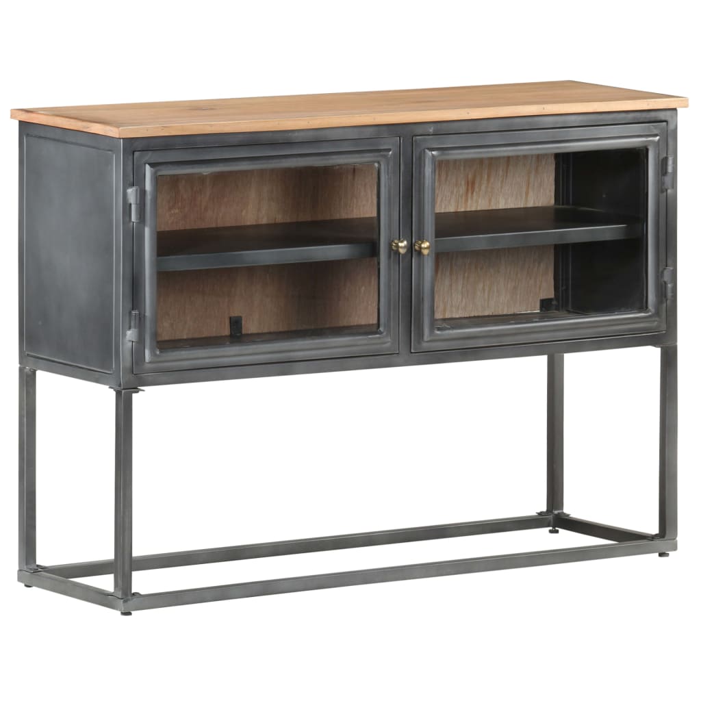 Buffet Gris 100x30x70 cm Bois d'acacia massif