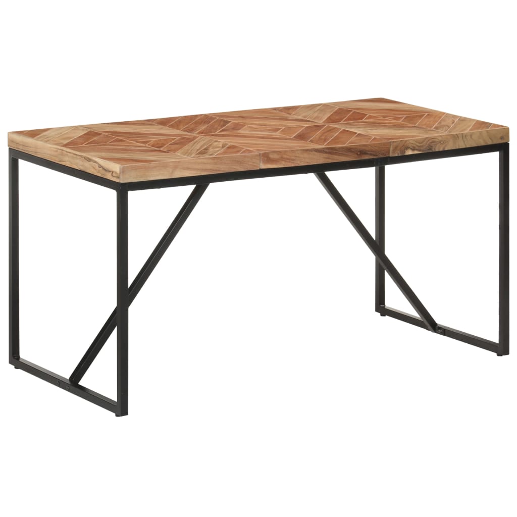 Dinner table 140x70x76 cm solid acacia and mango wood
