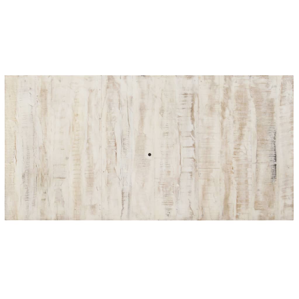 White dinner table 180x90x76 cm Solid mango wood