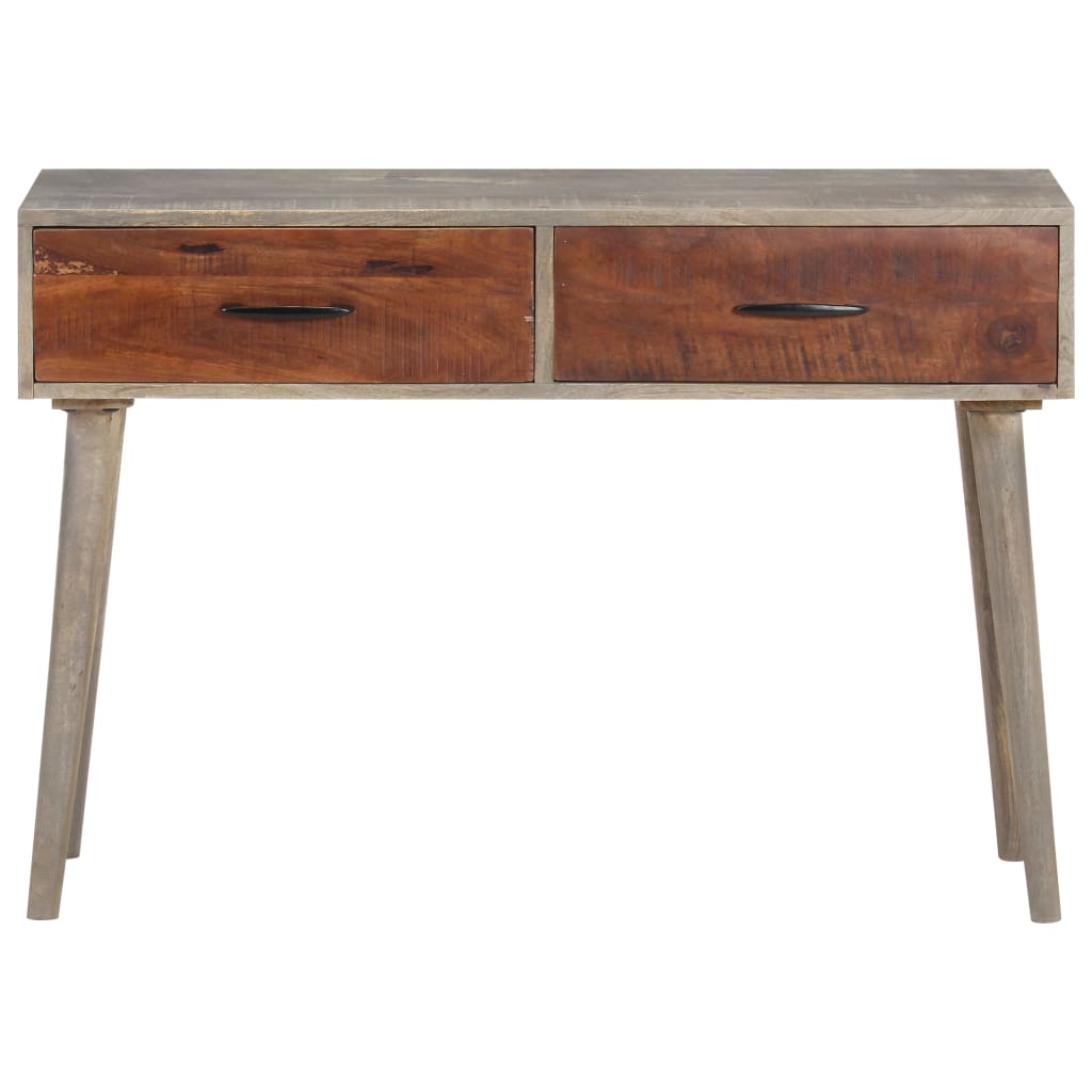 Gray console table 110x35x75 cm Solid mango wood
