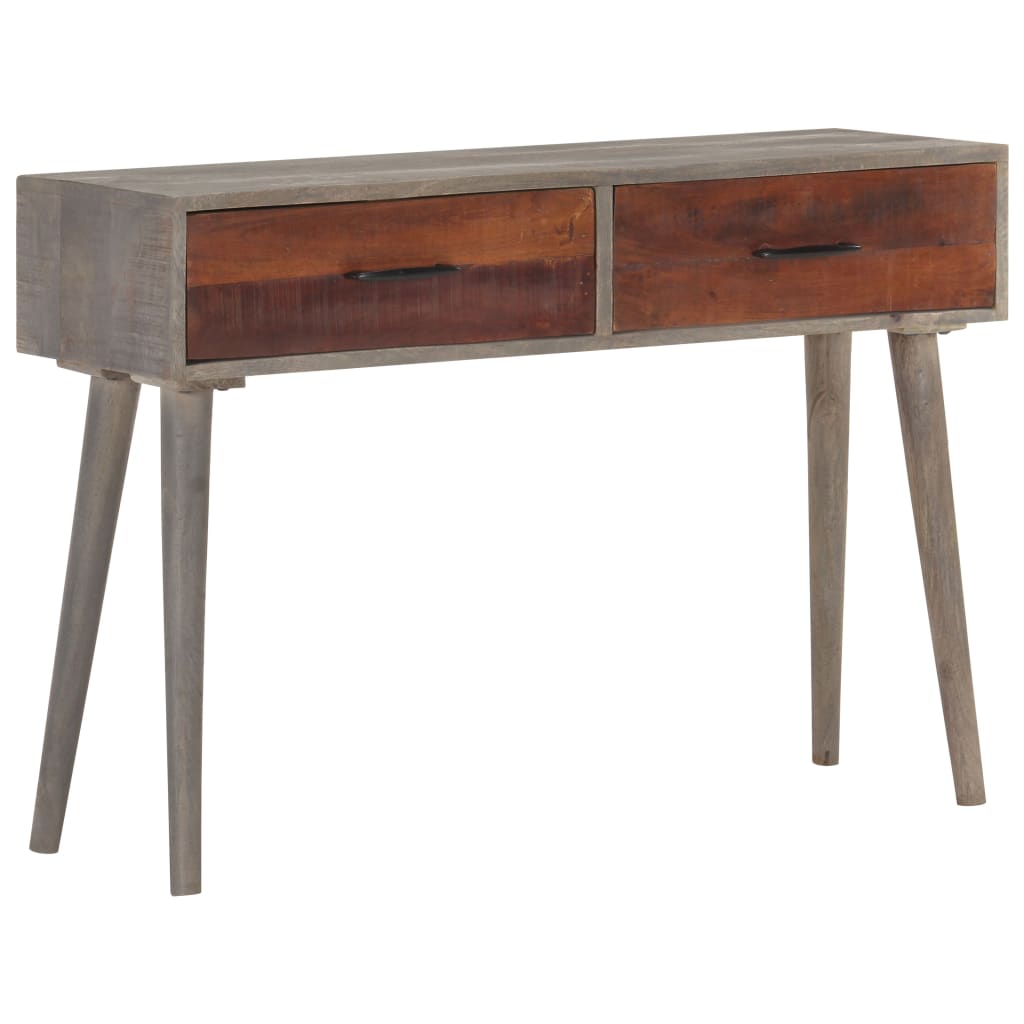 Gray console table 110x35x75 cm Solid mango wood