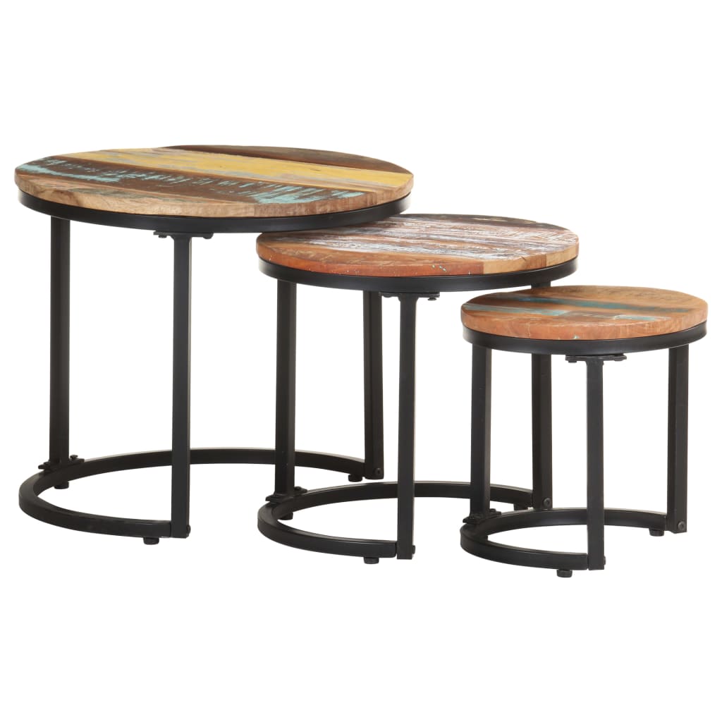 Actoint tables 3 pcs massive recovery wood