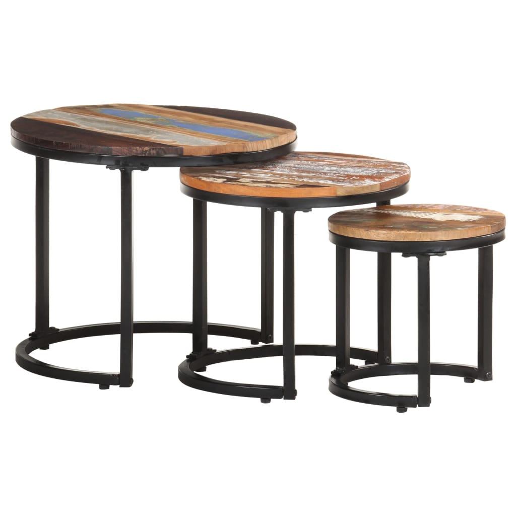 Actoint tables 3 pcs massive recovery wood