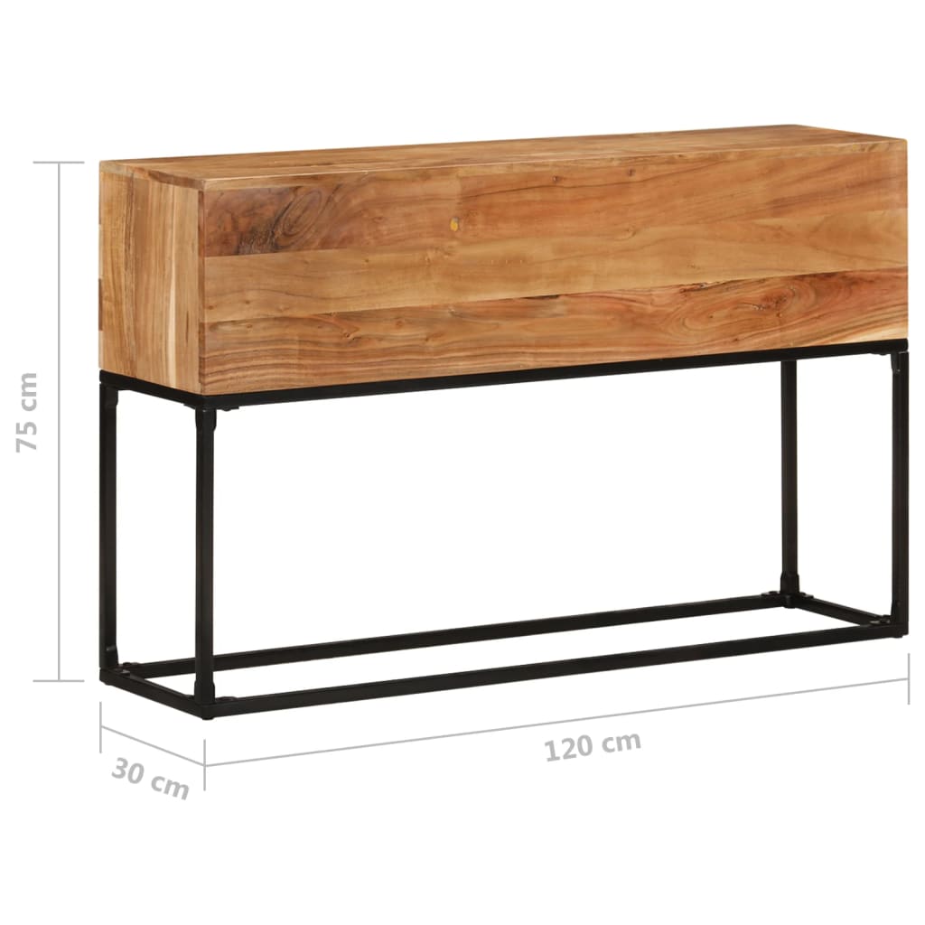 Table console 120x30x75 cm Bois d'acacia massif
