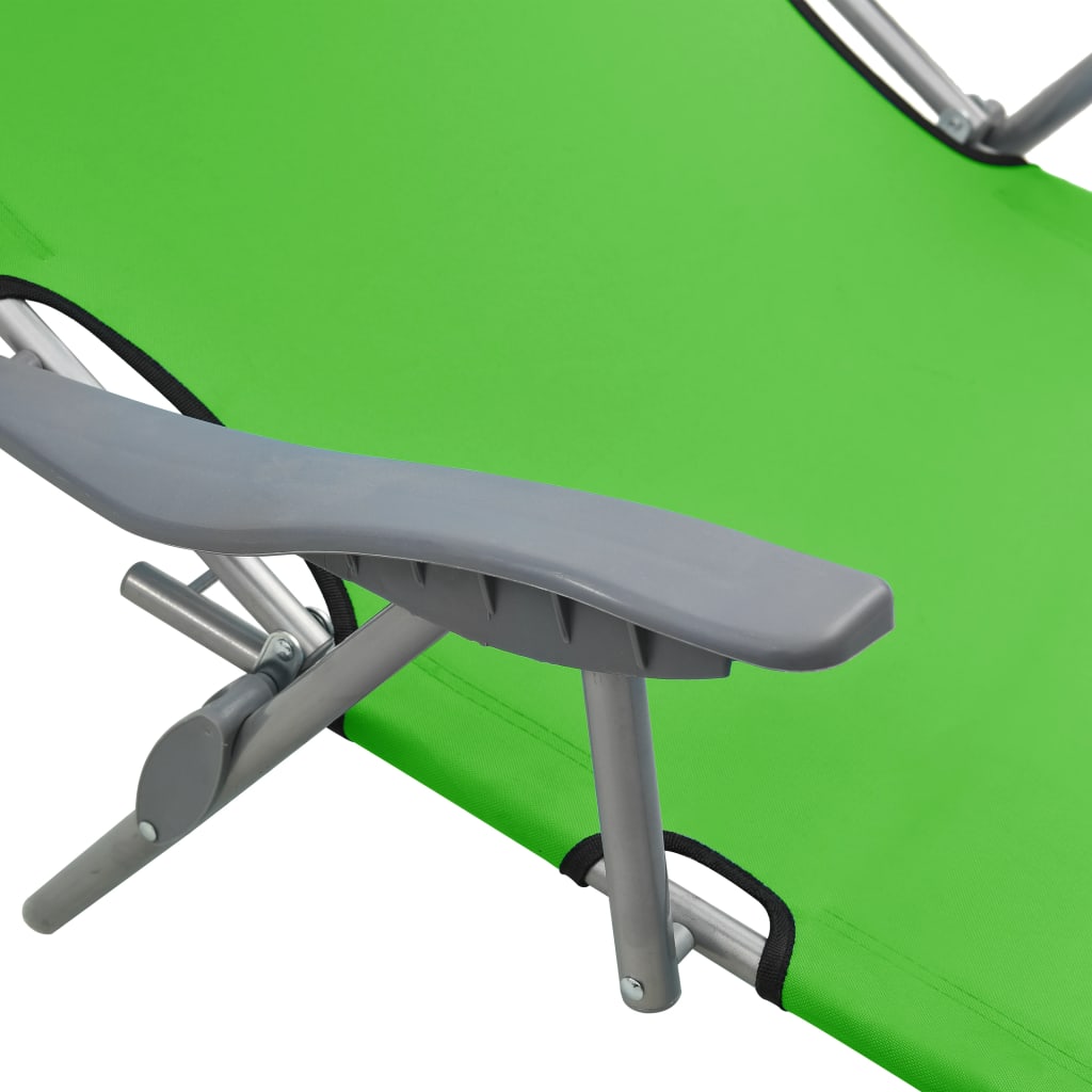 Long chair with green steel awning