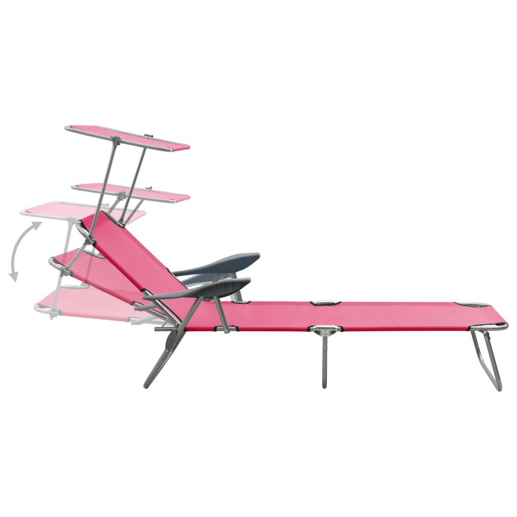 Poltrona lounge con baldacchino Steel Pink