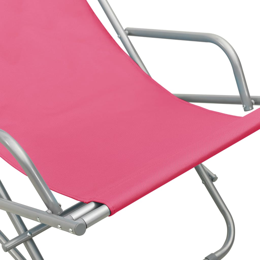 Rose steel rocking chairs 2 pcs