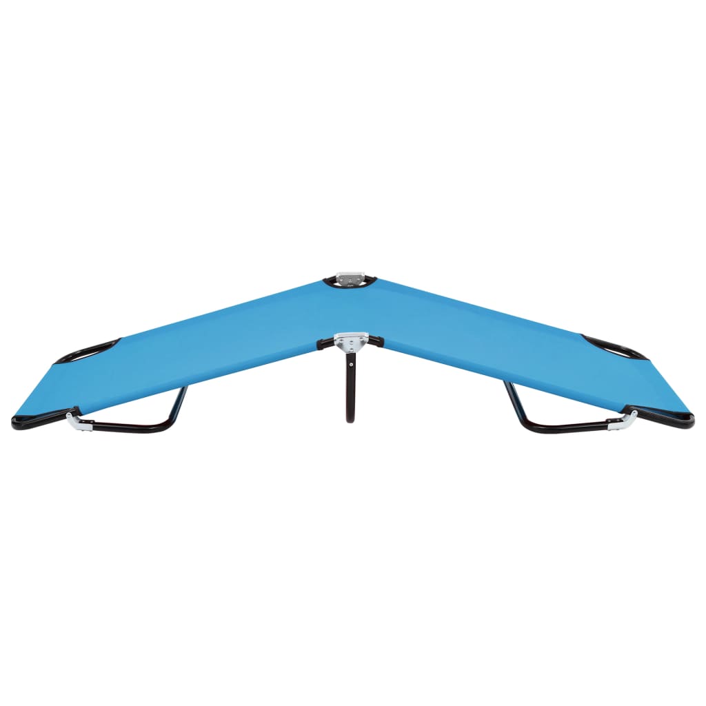 Turquoise blue foldable lounge chair