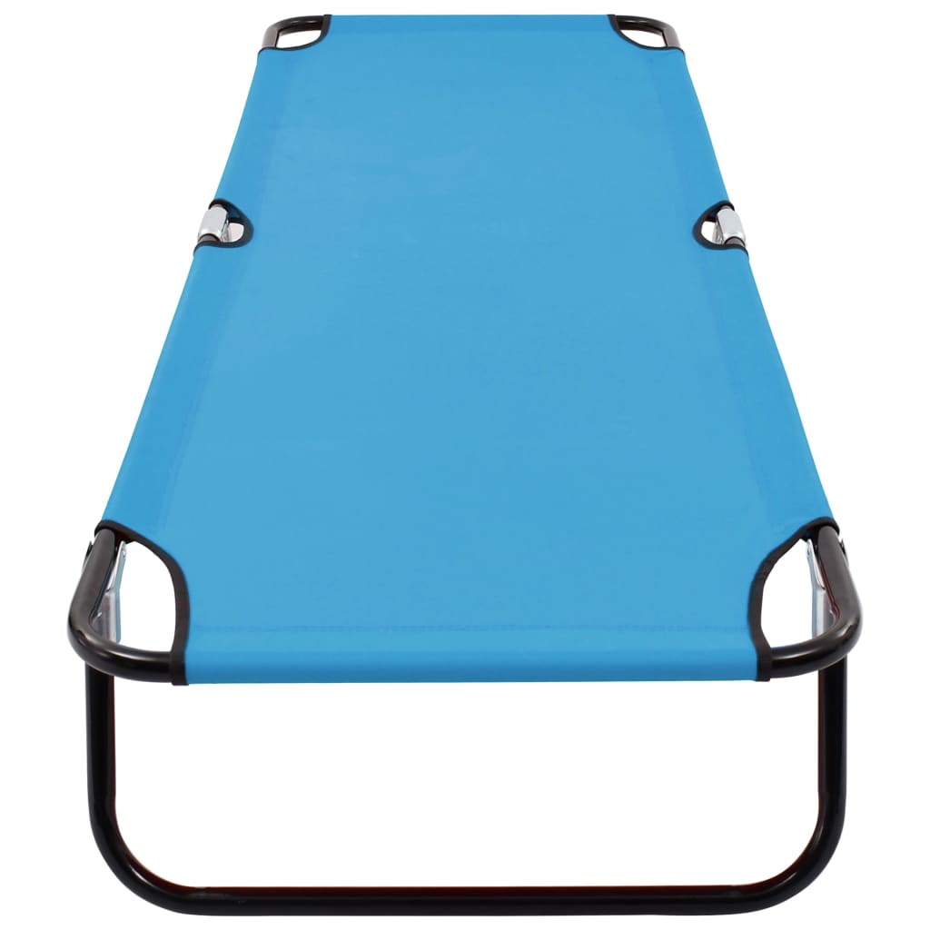 Turquoise blue foldable lounge chair