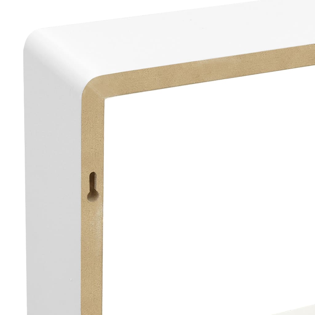 Wall shelves in the form of 3 pcs white MDF cube