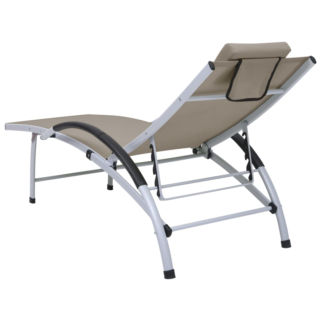 Chaise longue Textilene alluminio Tortora