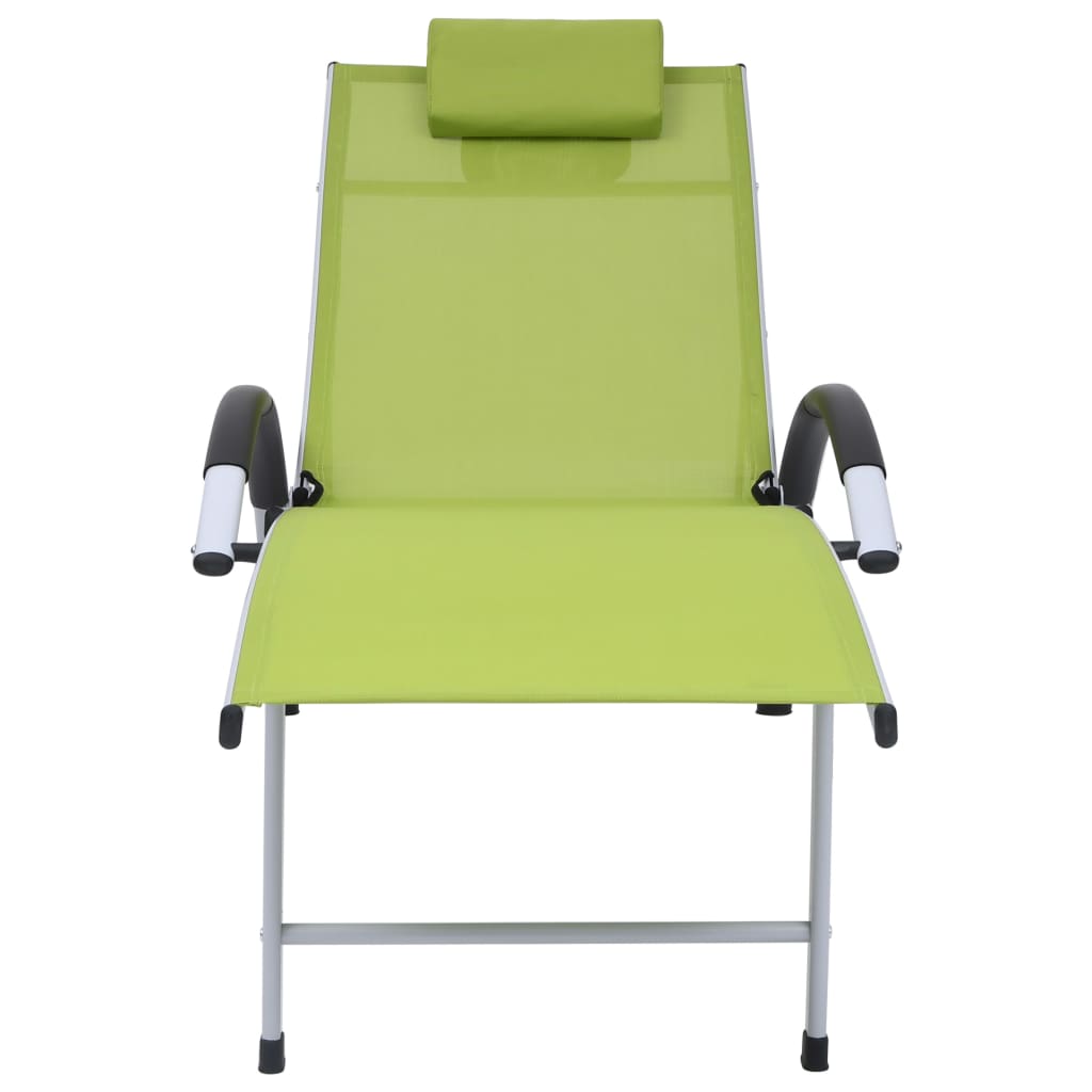 Green textilene aluminum chair
