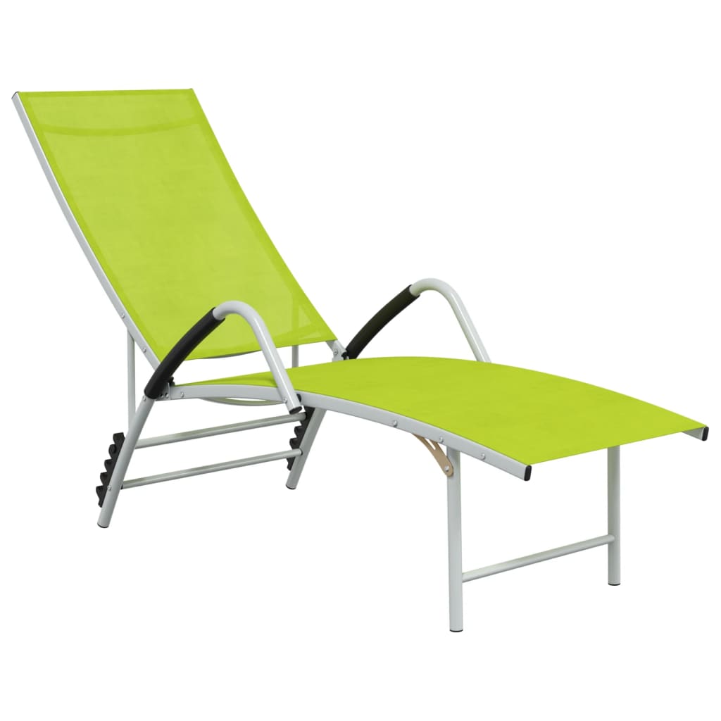 Grüne Textilene und Aluminium Lounge Stuhl
