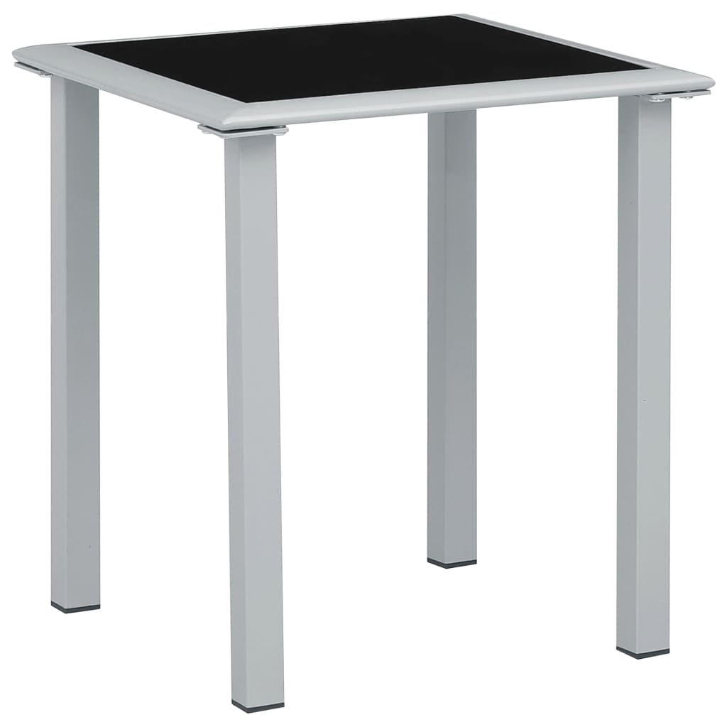 Poltrone lounge 2 pz con tavolo Alluminio Crema
