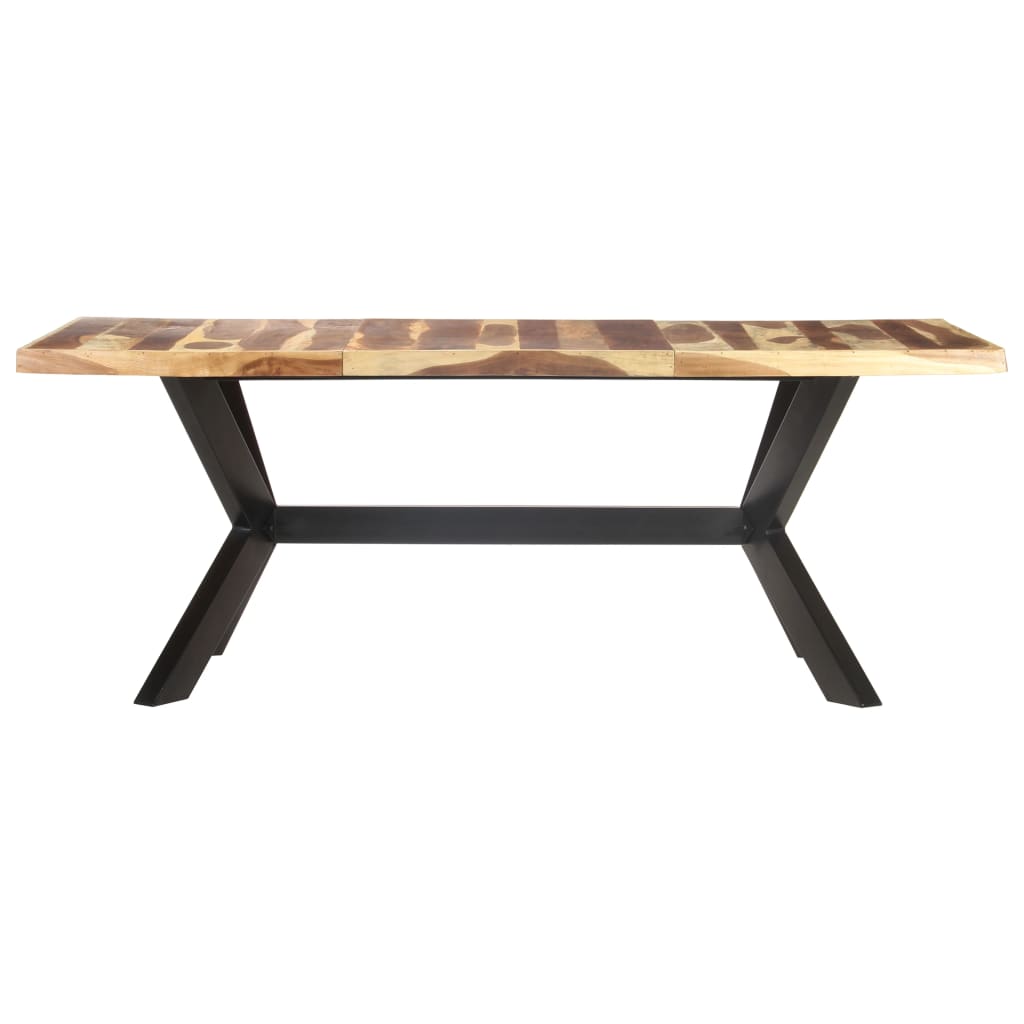 Dining table 200x100x75 cm wood with honey finish