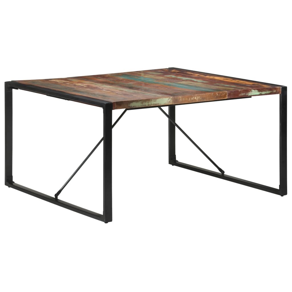 Dining table 140x140x75 cm recycled wood