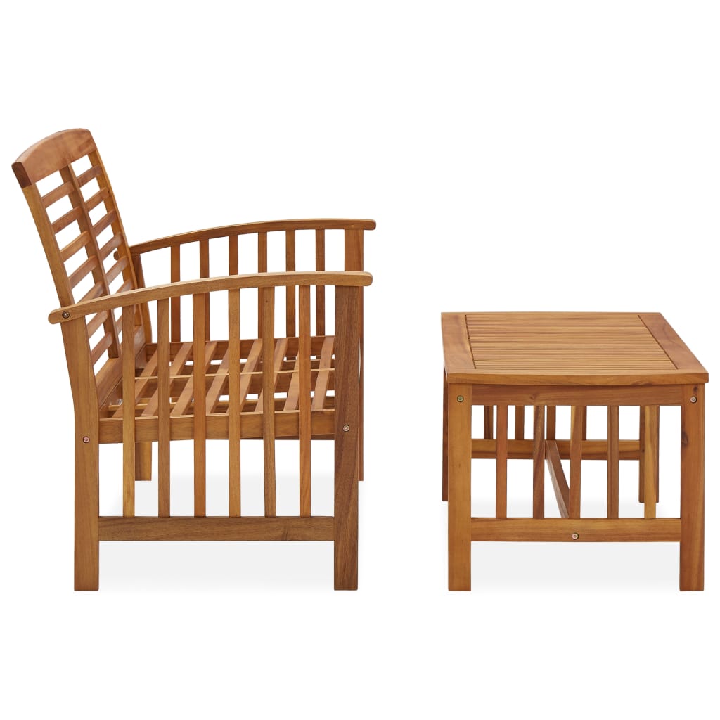 Garden furniture 2 pcs solid acacia wood