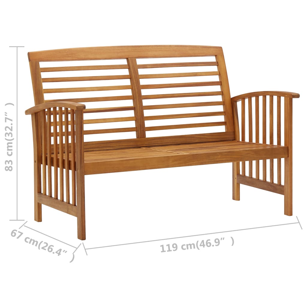 Salon de jardin 2 pcs Bois d'acacia solide