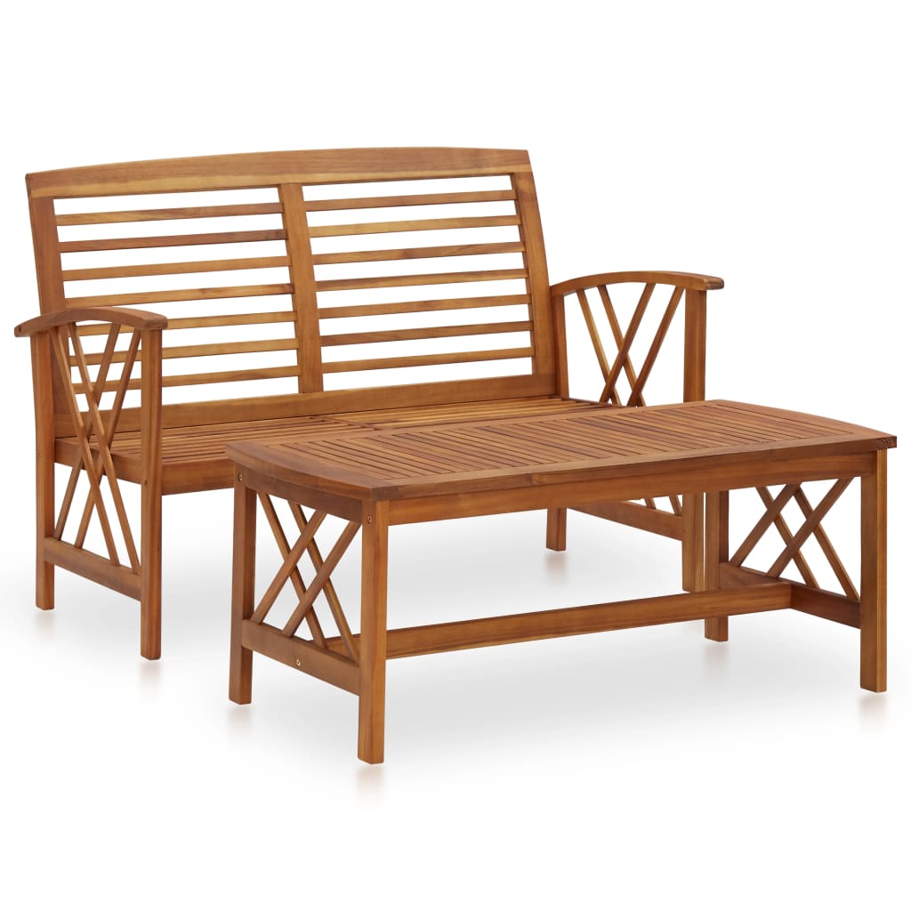 Garden furniture 2 pcs solid acacia wood