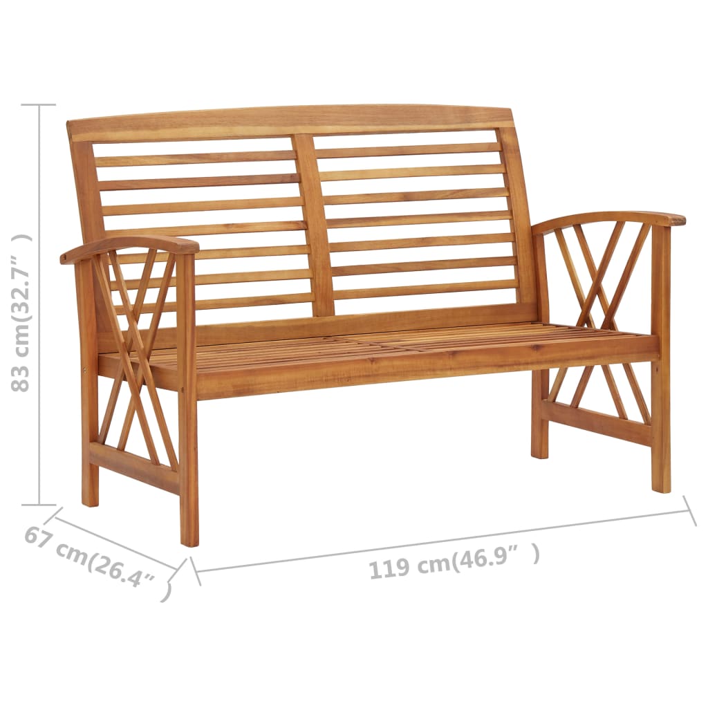 Garden furniture 2 pcs solid acacia wood