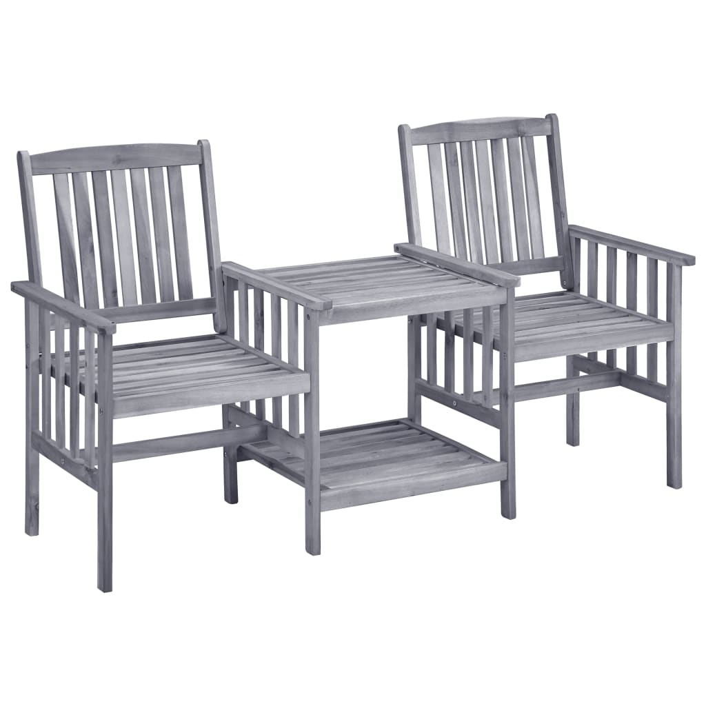 Garden chairs with tea table 159x61x92 cm acacia wood