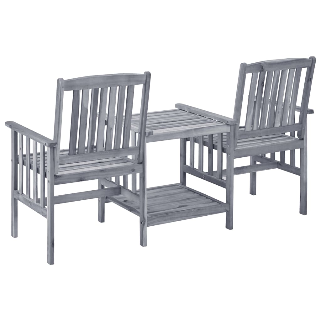 Garden chairs with tea table 159x61x92 cm acacia wood