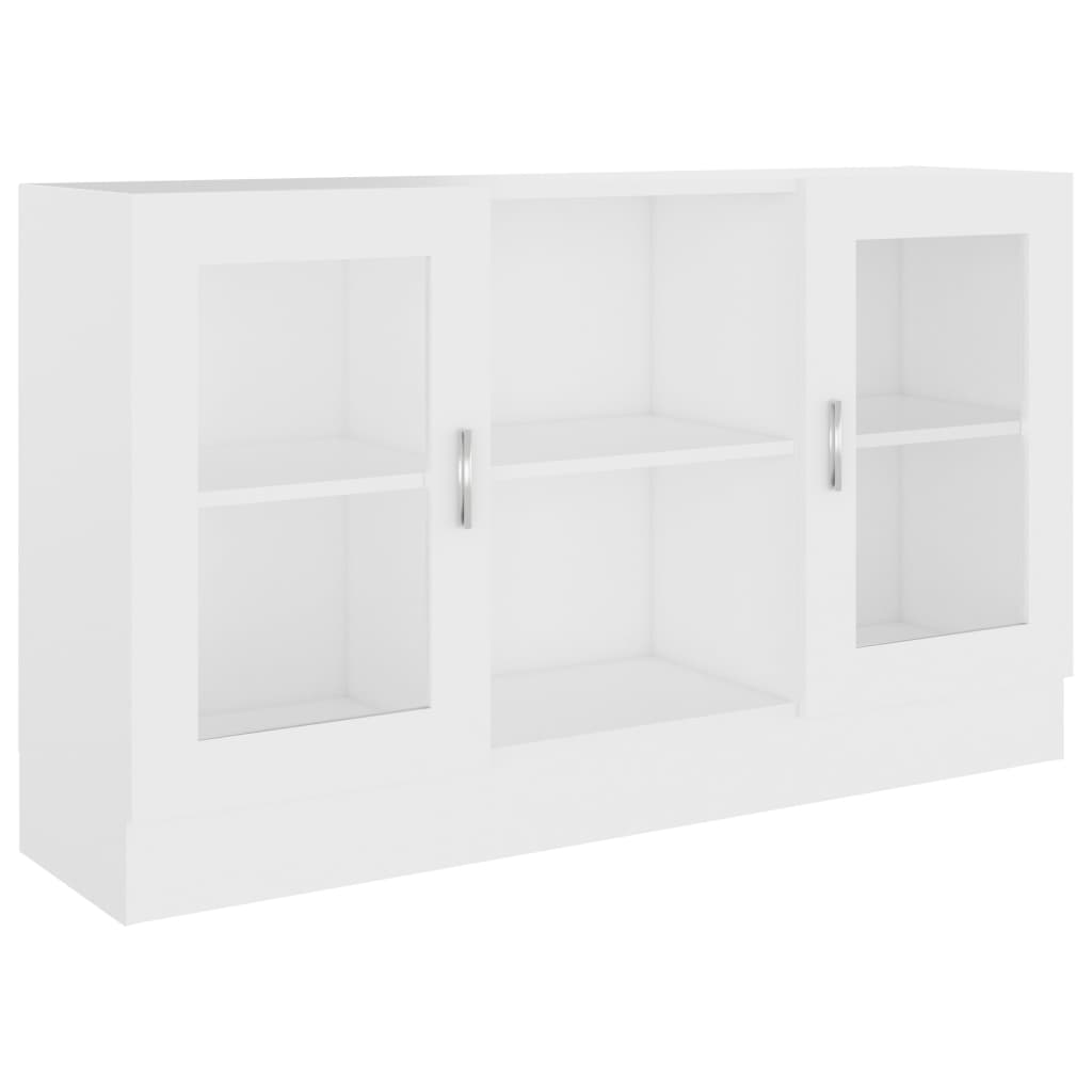 Armoire à vitrine Blanc 120x30,5x70 cm Aggloméré