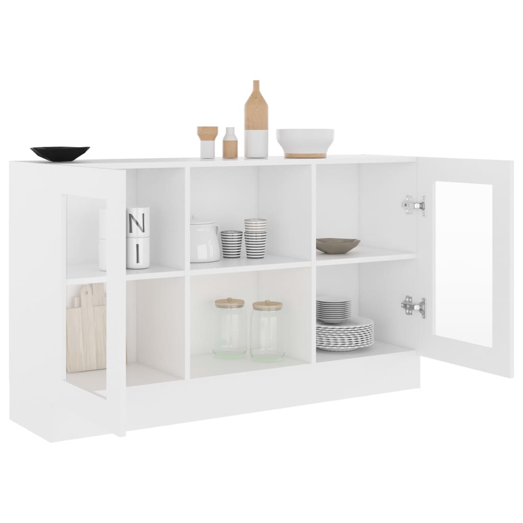 White display cabinet 120x30.5x70 cm Agglomerate