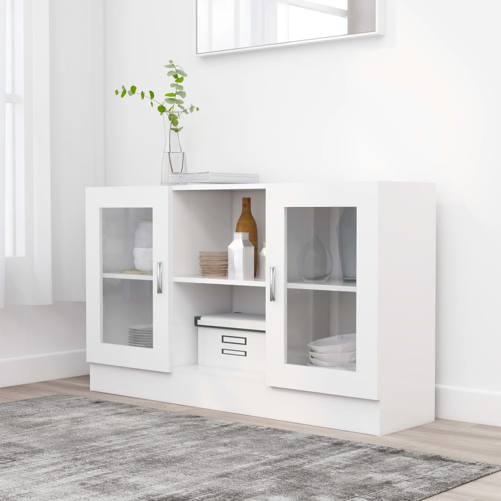 White display cabinet 120x30.5x70 cm Agglomerate