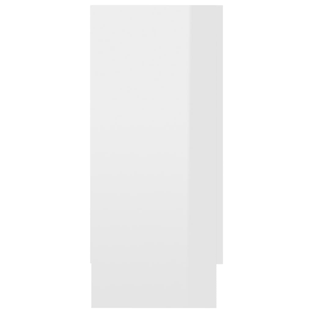 Armoire à vitrine Blanc brillant 120x30,5x70 cm Aggloméré
