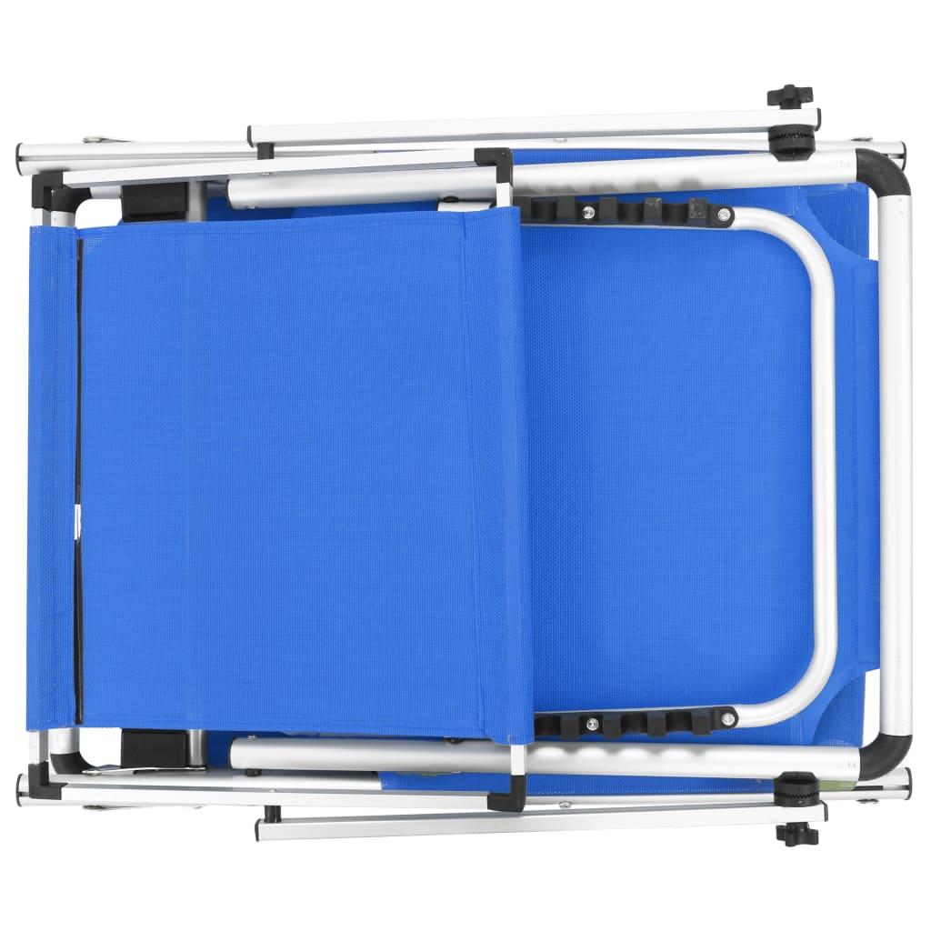 Leggero pieghevole e tetto 2 PC Testilene blu in alluminio