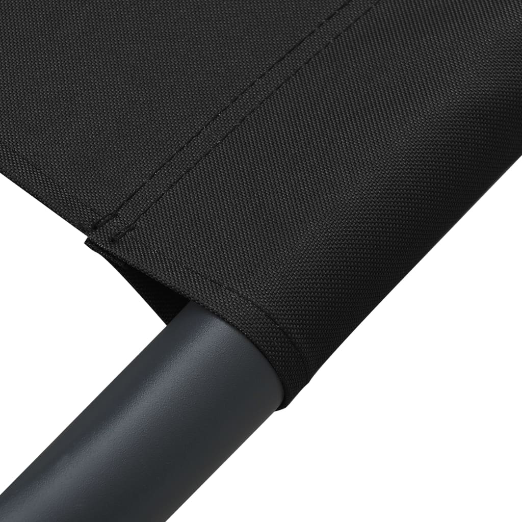 Outdoor rest bed Black fabric