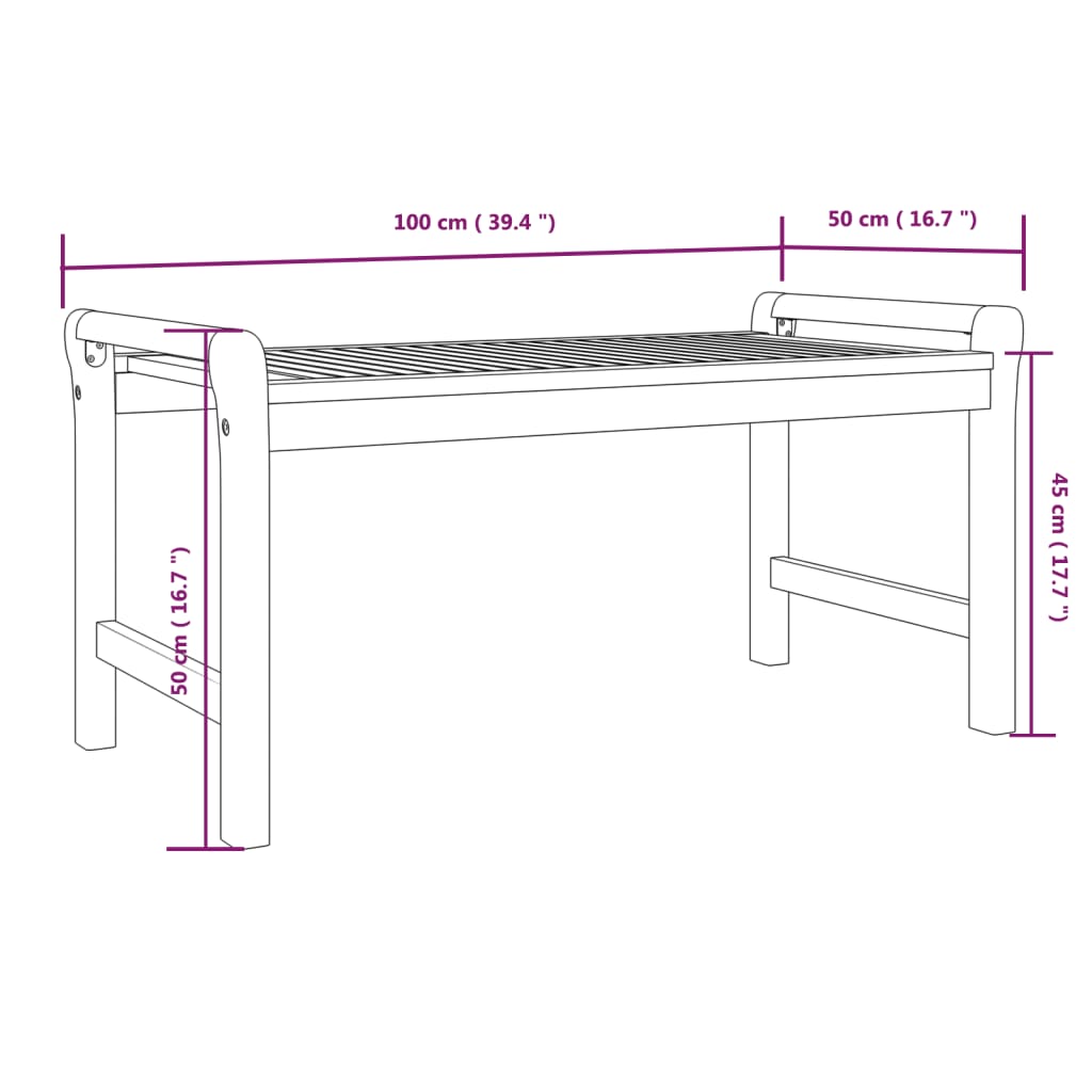 Salon de jardin avec coussins blanc crème 2 pcs Bois massif