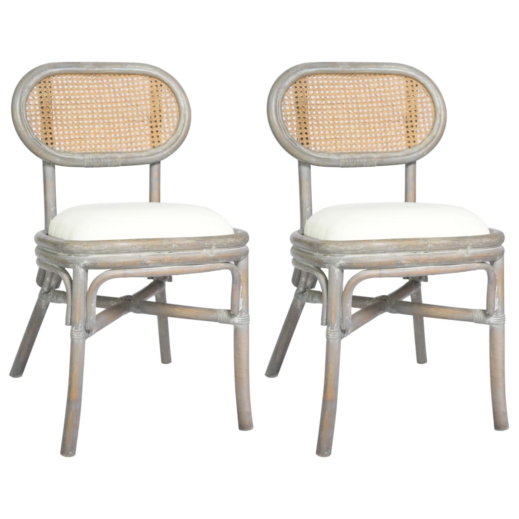 Dining chairs Lot 2 gray linen