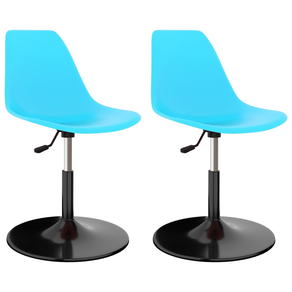 Pivoting dining chairs Set of 2 blue pp
