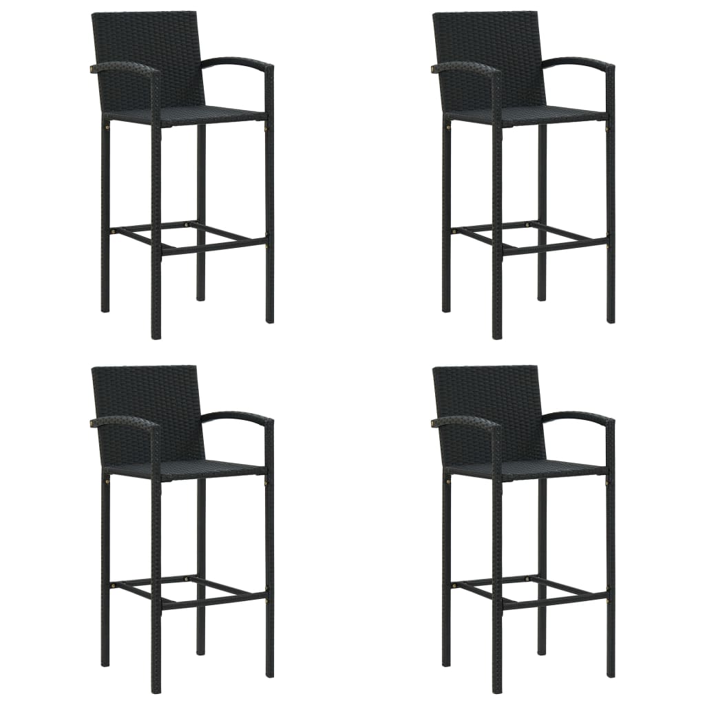 Braided 4 black bread bar stools