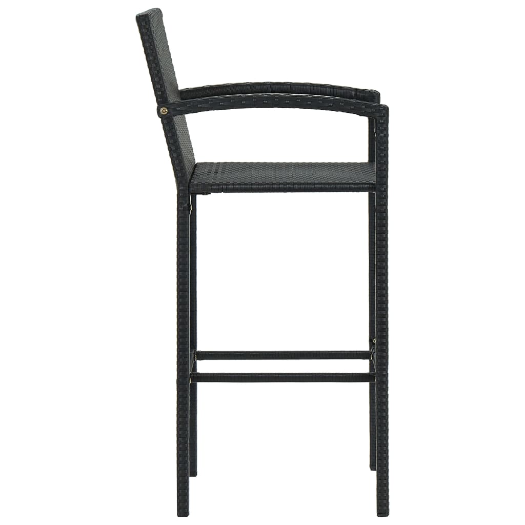 Braided 4 black bread bar stools