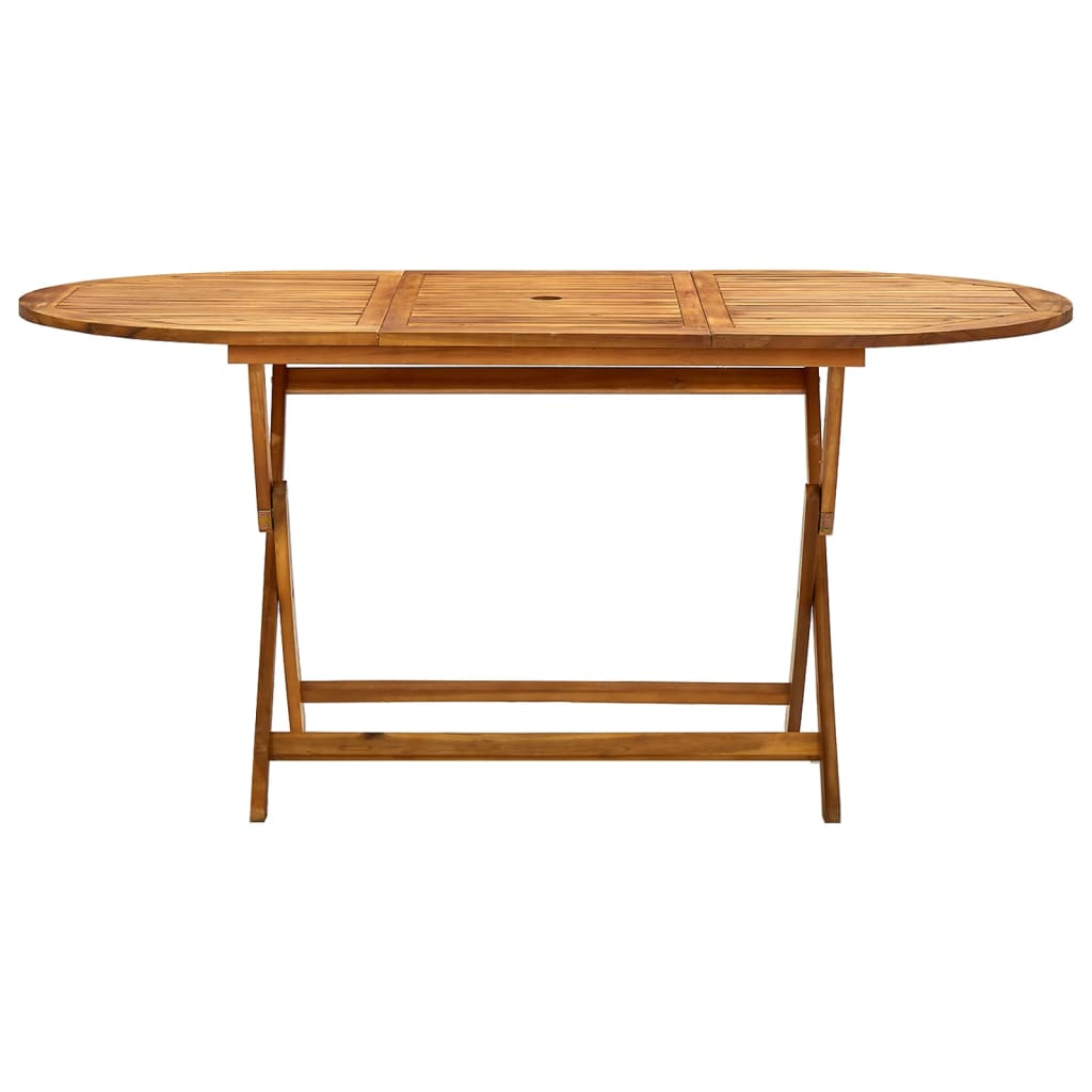 Foldable garden table 160x85x75 cm Solid acacia wood