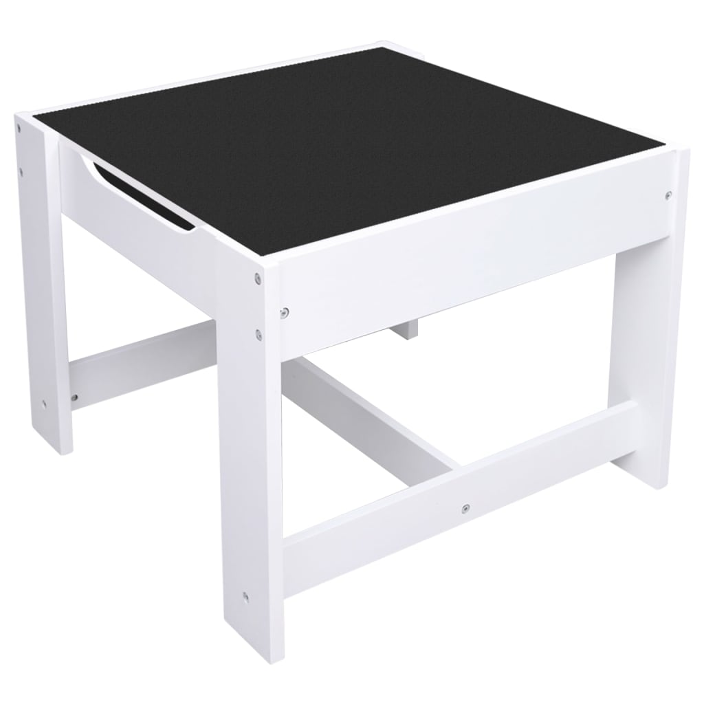 Children's table with 2 MDF white chairs