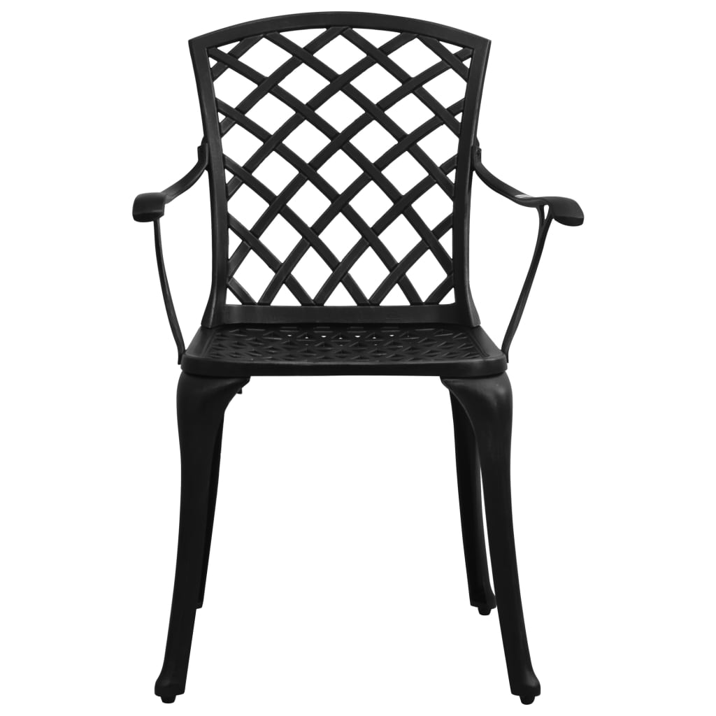 Bistro set 3 pcs aluminum casting black