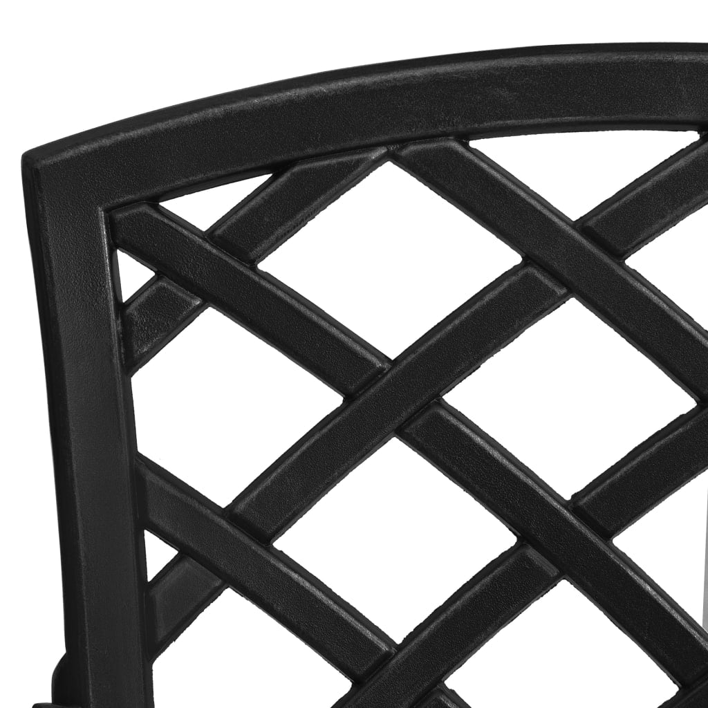 Bistro set 3 pezzi in alluminio casting nero